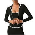 thumbnail image 2 of Uootdi Workout Sets for Women Lightweight Full Zip Running Track Jacket Workout Slim Gift Fit Yoga Sportwear with Thumb Holes, 2 of 9
