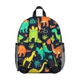 thumbnail image 3 of Cute Dinosaur Pattern Backpack Backpack for School,Cute School Bag,Schoolbag with Adjustable Shoulder Straps & Padded Back,13.8"x11.4"x6", 3 of 6