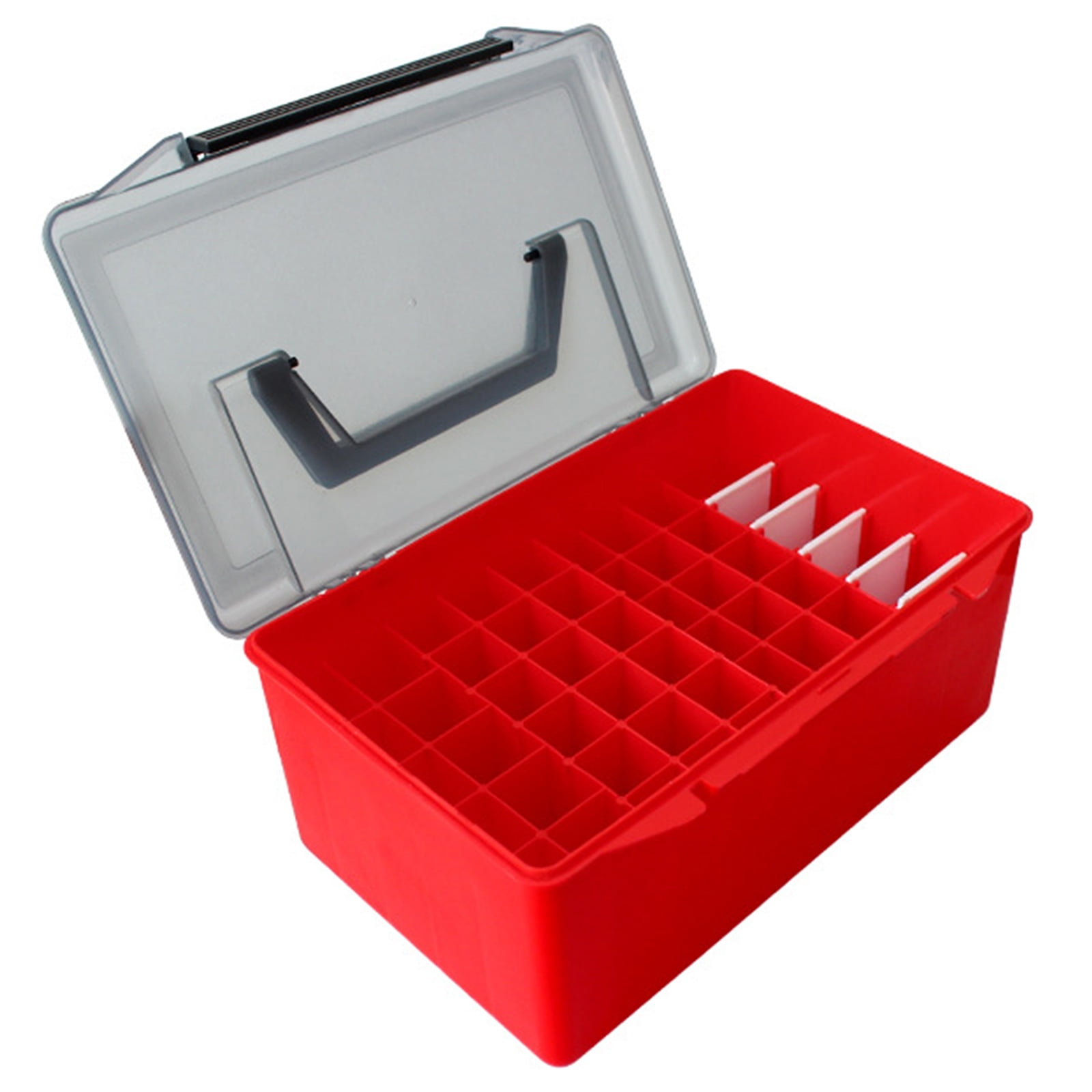 52 Grids Plastics Fishing Tackle Box Fishing Lined Box Organizers Squid Jigs Hard Lures Tool Case Portable Fishing Box