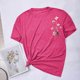 thumbnail image 3 of Tops de Manga Corta de las Mujeres, Cuello Redondo Impreso, Camiseta de Manga Corta para las Mujeres, 3 of 6