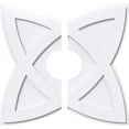 thumbnail image 1 of Ekena Millwork CMP24CM2-06000 24 in. OD x 6 in. ID Carré Cosmo Architecture Grade Médaillon de Plafond Contemporain PVC - 2 Pièces, 1 of 1