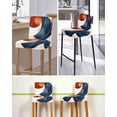 thumbnail image 5 of Navy Blue Burnt Orange Bar Stool Covers Set of 2, Modern Boho Art Geometric Stretch Washable Bar Chair Covers with Backs, Removable Pub Counter Height Chair Cover for Kitchen Dining Room Cafe, 5 of 7