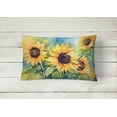 thumbnail image 3 of Carolines Treasures DAC1611PW1216 16 x 12 in. Unisex Sunflowers in Watercolor Fabric Decorative Pillow, 3 of 4