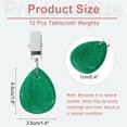 thumbnail image 2 of Uxcell 12Pcs Pesos de Mantel, Colgante de Mantel de Mármol con Clip de Metal en Forma de Gota, Verde, 2 of 6
