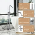 thumbnail image 3 of Bathtub Faucet, Floor Mount Bathtub Faucet Freestanding Tub Faucet Standing Bathtub Filler, High-Flow Bath Shower Faucet with Handheld Sprinkler, 3 of 8