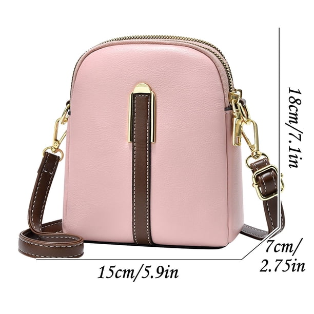 Mini bolso de hombro para teléfono, bolso bandolera con hilo bordado, bolso para teléfono móvil