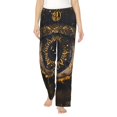 thumbnail image 1 of Balery Mystical Golden Eye Pantalones de pijama para mujer, pijamas ultraligeros, pantalones de estar por casa-Large, 1 of 6