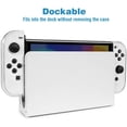 thumbnail image 4 of Funda transparente compatible con Switch OLED, funda protectora transparente acoplable para Switch OLED, funda con agarre cómodo, diseño antirrayaduras y amortiguación de impactos, 4 of 5