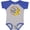 Baseball Heather and Royal, variant on Inktastic My Grandma Loves Me with Sunflower Wreath Boys or Girls Baby Bodysuit