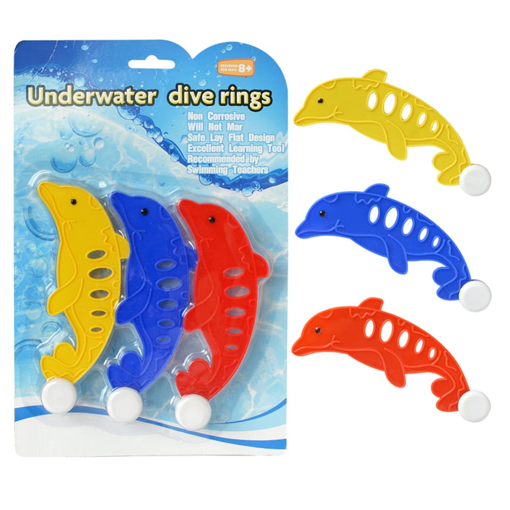 3Pcs Diving Underwater Swimming Colorful Pool Sink Training Diving