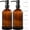 Amber Bottle + Black Pump + Silicone Boot, variant on Amber Glass Soap Dispenser, 2 Pack Bathroom Hand Wash Soap Dispenser with Stainless Steel Pump, 17 Fluid Ounces Kitchen Hand Wash and Dish Soap Dispenser Set, Modern Vintage Liquid Brown Soap Dispens