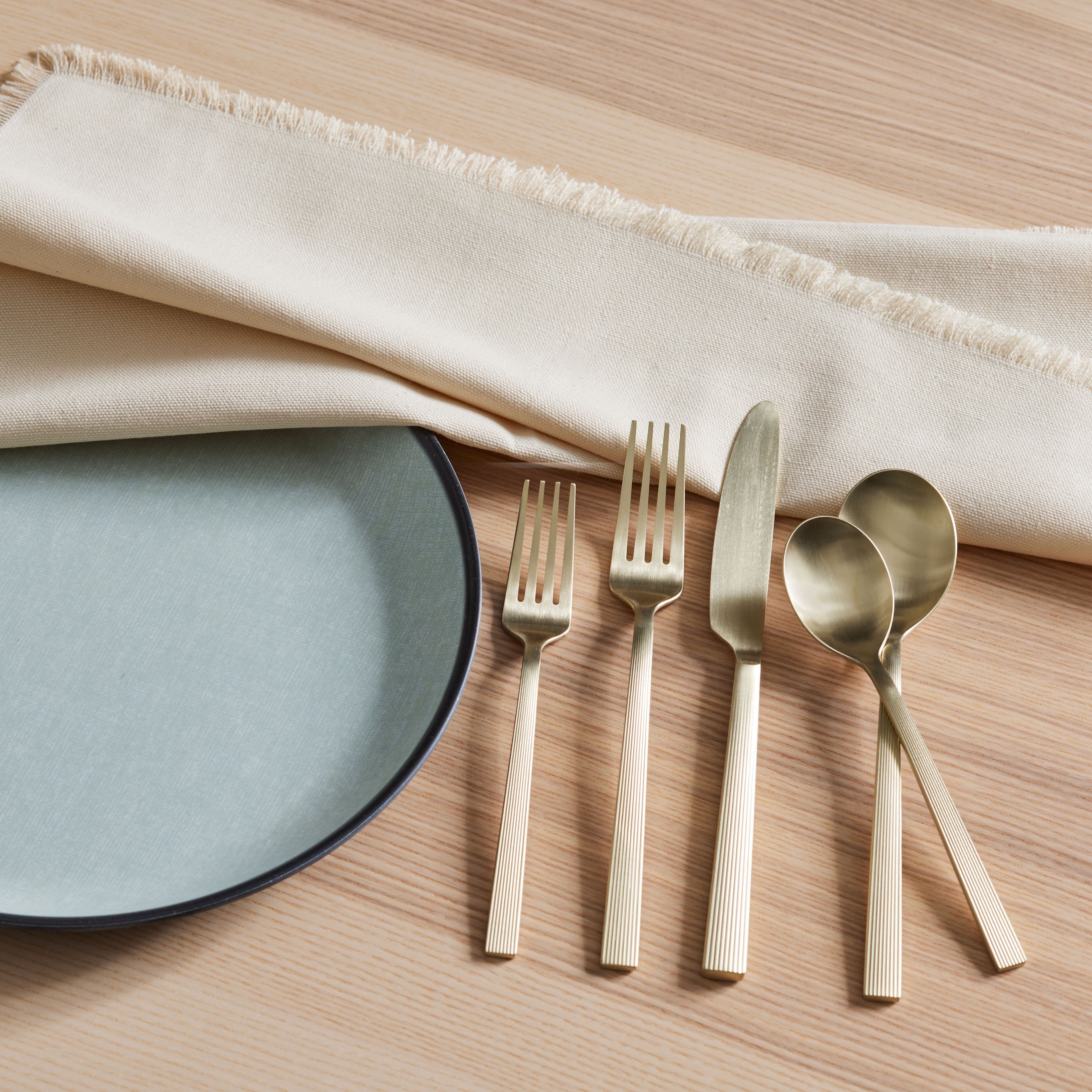 (3 pack) Better Homes & Gardens Stainless Steel Serving Spoon, Gold, Casual