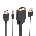 thumbnail image 2 of Cable adaptador de 1,8 m compatible con HDMI a cable de vídeo VGA para monitor de proyector Hugtrwg Para estrenar, 2 of 9