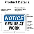 thumbnail image 2 of (2 Pack) Genius At Work OSHA Notice Sign 7 Inch X 5 Inch Vinyl Label Decal Sticker Weather Resistant, UV Protected for Workplace, Business, and Construction Site, Made in the USA, 2 of 7