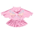 thumbnail image 5 of WhouRiu Girls Knit Cover Up Dress Fashion Graphic Long Sleeve Hooded Zip Up Dresses With Pockets Kids Comfortable Cute Casual Wear,6-7 Years, 5 of 7