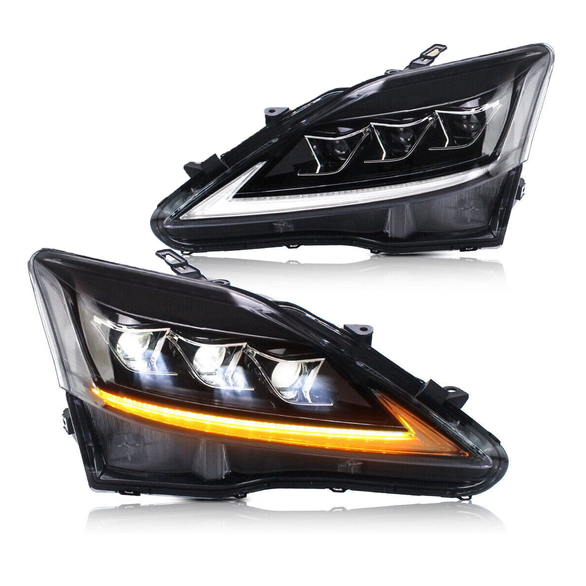 NINTE Front Headlight for 2006-2013 Lexus IS250 IS350 ISF LED Projector ...