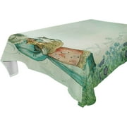 SKYSONIC 60"x60" Square Tablecloth with Vintage Cat Prints, Anti-Wrinkle and Smooth Table Cloth for Kitchen/Home/Dinning Wedding Decoration