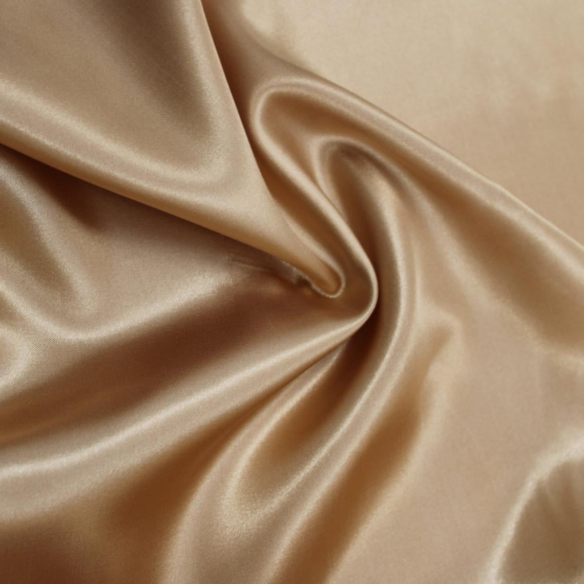 Crafts 60 inches Wide by The Yard Decor Charmeuse Bridal Satin Fabric for Wedding Costumes Apparel Dark Gold, 1 Yard