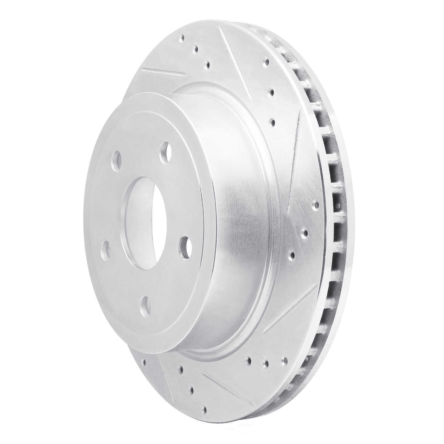 Dynamic Friction Company 631-40106R DFC Brake Rotor - Drilled And Slotted - Silver