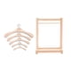 thumbnail image 2 of Wooden Doll Clothes Hanger Rack Simple Design for Organizing and Storing Doll Accessories, 2 of 3