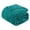 Teal, variant on Exclusivo Mezcla Queen Size Flannel Fleece Blanket, 90"x90" Soft Jacquard Weave Leaves Pattern Velvet Plush Bed Blanket, Teal