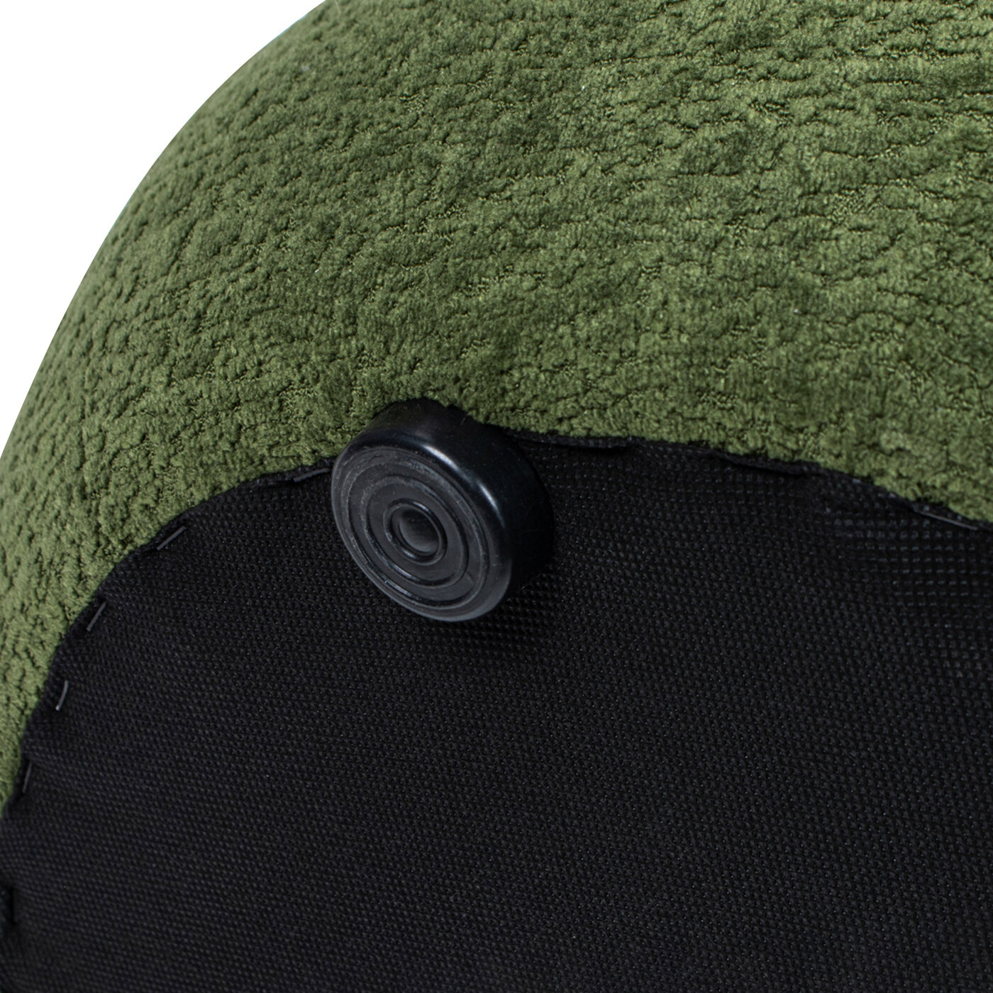 Ottomans With Storage Nest 19.5" Low Round Upholstered Ottoman, Moss Green,Living Room Ottomans