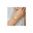 thumbnail image 3 of Gem & Harmony 14K Yellow Gold Heart Dangle Bangle Bracelet for Women, 3 of 6