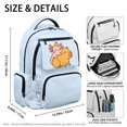 thumbnail image 5 of FUIALDOLG Flamingo and Hippo Friendship Lightweight Casual Daypack with Padded Shoulder Straps Multi Pocket School Backpack, Padded Straps 17 Inch Shoulder Bookbag for Outdoor Elementary, 5 of 10