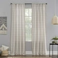 thumbnail image 2 of No. 918 Castille Farmhouse Plaid Linen Semi-Sheer Rod Pocket Curtain Panel, 54"x63", Blush, 2 of 6