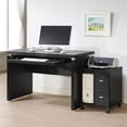 thumbnail image 3 of Coaster Contemporary Wood Printer Stand with 2-Drawer in Black, 3 of 4