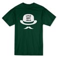 thumbnail image 1 of Little Grey Cells Moustache Men's Forest Green T-shirt, 1 of 1