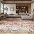 thumbnail image 5 of SAFAVIEH Madison Kebo Abstract Area Rug, Grey/Pink, 9' x 9' Square - Large - Modern Design, Grey & Pink, Ideal for Living Room, Bedroom, Dining Space, 5 of 17