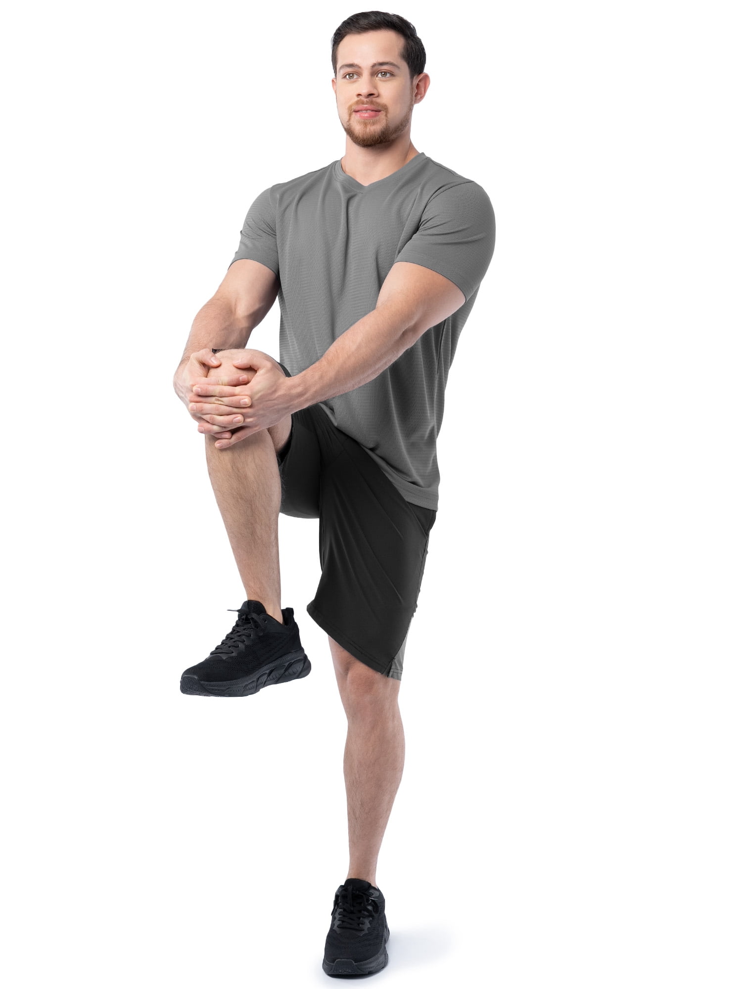 Athletic Works Men's and Big Men's Core Linear Mesh Active Short Sleeve Tee, Sizes S-3XL