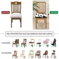 thumbnail image 5 of Chair Seat Covers set of 4 Stretch Printed Chair Covers for Dining Room Square Removable Washable Chair Protector Seat Cushion Slipcovers for Kitchen Office, 5 of 6