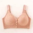 thumbnail image 4 of Fatuov Womens Front Closure Bra Light Support Comfortable Wireless Bra for Lounge Push Up Full Coverage Breathable Bra, All-Day Wear, Underwear 36A, 4 of 5