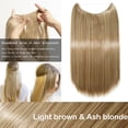 thumbnail image 2 of 20” Invisible Wire Hair Extensions Miracle Secret Fish Line Hairpieces Silky Straight Synthetic hair, 2 of 4