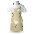 thumbnail image 4 of Egret Apron, Repeating Pattern of Leg Standing Heron Birds, Unisex Kitchen Bib with Adjustable Neck for Cooking Gardening, Adult Size, Eggshell Fawn, by Ambesonne, 4 of 4