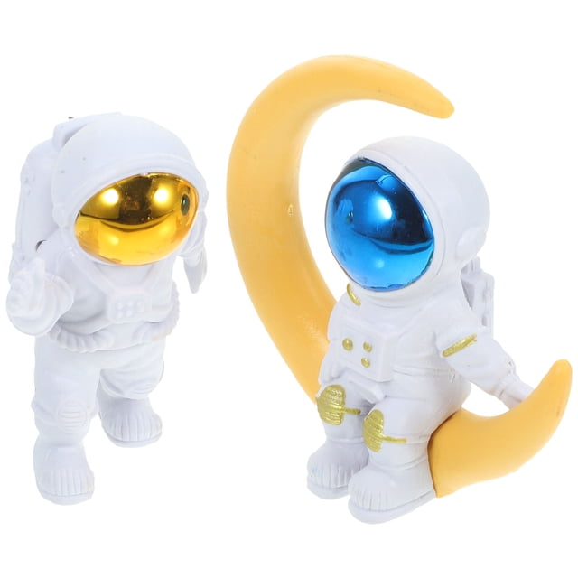 unbranded 2Ud Para Pecera Con De Astronautas En Multicolor De Calidad Y Detalladas