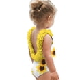 thumbnail image 2 of Twczz Toddler Girls One-Piece Swimsuits- Cute Full Coverage Backless 3D Flowers Kids Bathing Suit Yellow Size 12 months, 2 of 8