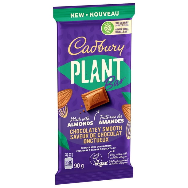 Cadbury Plant Bar Saveur De Chocolat Onctueux 90 g 