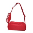 thumbnail image 3 of Bolso de hombro para mujer con cierre de cremallera, bolso de compras femenino, bolso cruzado de moda Rojo, 3 of 8
