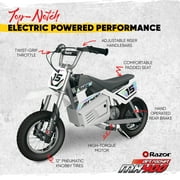 Razor MX400 Dirt Rocket Electric Toy Motocross Motorcycle Dirt Bike, White