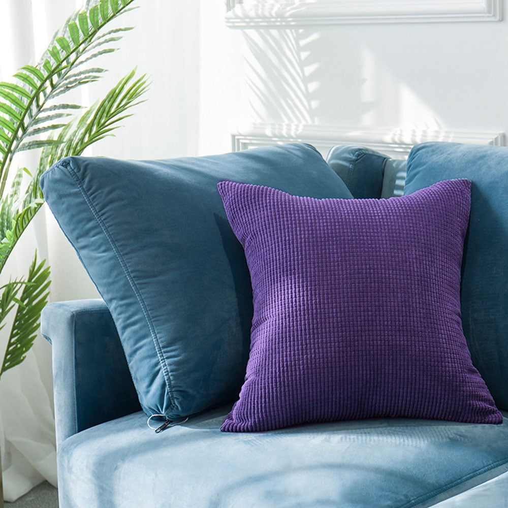 Modern Style Cushion Cover Throw Pillow Case Corduroy 18" Home Decorative Sofa 