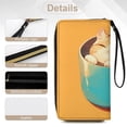 thumbnail image 5 of Womens Wallet Bifold Ladies Cluth Bag Wristlet Wrist Strap Long Purse Cute Cap Cup Design, 5 of 6