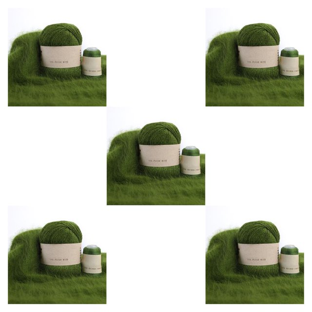 Matsuzay 50g 20g Juego de bolas de hilo para tejer Calcetines Kit de hilo de ganchillo 2 hebras Línea manual de invierno Suministros para tejer Verde Verde oscuro 5piezas Matsuzay CBP185522
