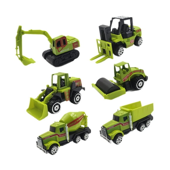 6 piezas de vehículos de construcción, tractores de juguete, juego de vehículos de arena, bonitos juguetes de construcción pequeños para niños,