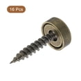 thumbnail image 3 of Uxcell 16Pcs Brass Decorative Screws with Caps, 12 mm Mirror Screws Self-Tapping Screws for Furniture Fixing, 3 of 5