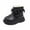 Black, variant on HUANBAI Cozy Winter Boots For Girls With Faux And Lace Trim Soft Sole Short Ankle Design For And Warmth Ideal For Cold Weather Girls Ankle Boots 12-18 Months