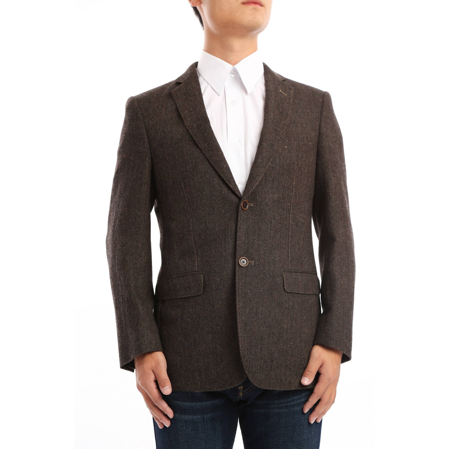 black herringbone blazer