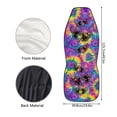 thumbnail image 5 of ZIATUBLE Butterfly Tie-Dye Car Seat Covers High Back Auto Interior Accessory for Women 2 Packs Stylish Covers Front Seats Only Vehicle Seat Protector Universal Fit Most Vehicle Sedan Truck Van, 5 of 7